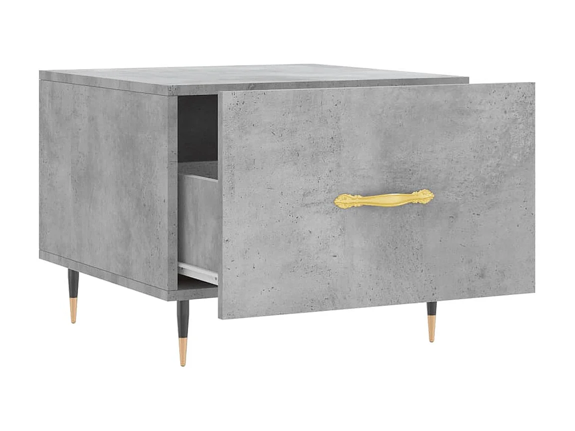 Tavolini Gold 2 pezzi grigio cemento 50x50x40 cm in multistrato
