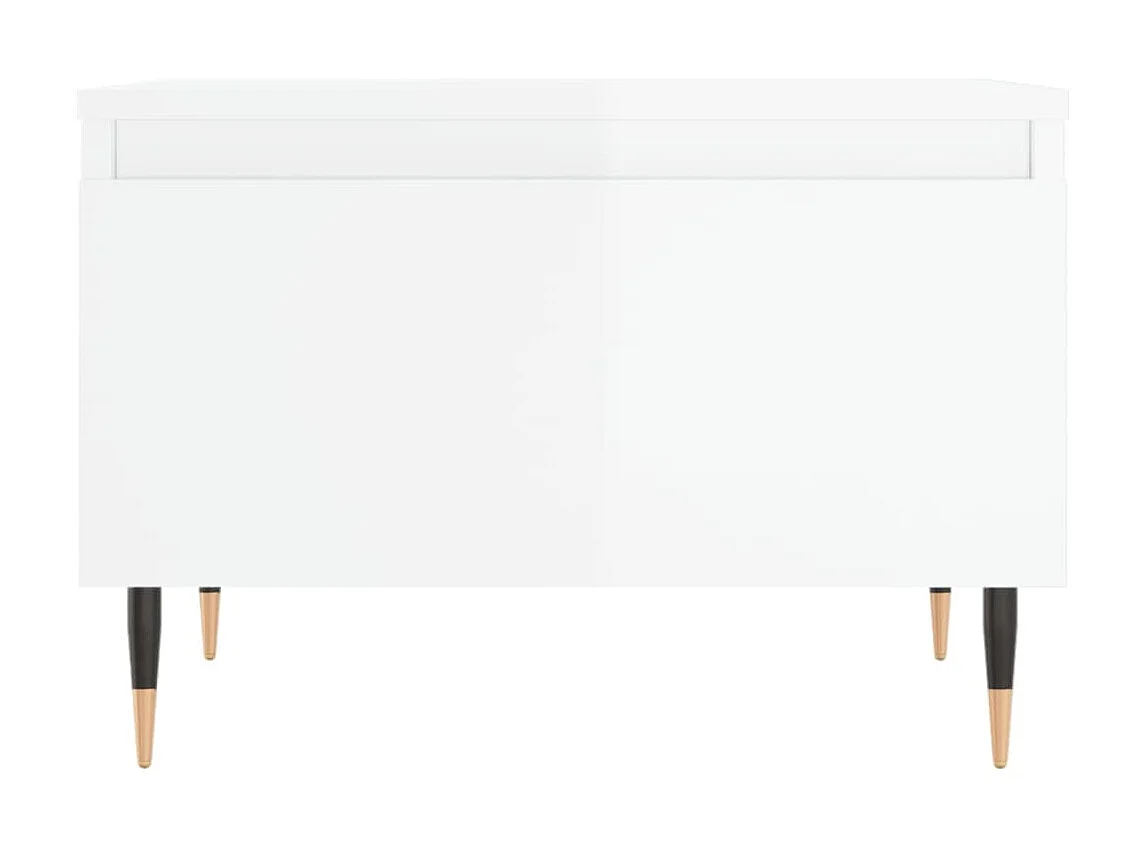 Tables basses 2 pcs blanc brillant 50x46x35cm bois d'ingénierie