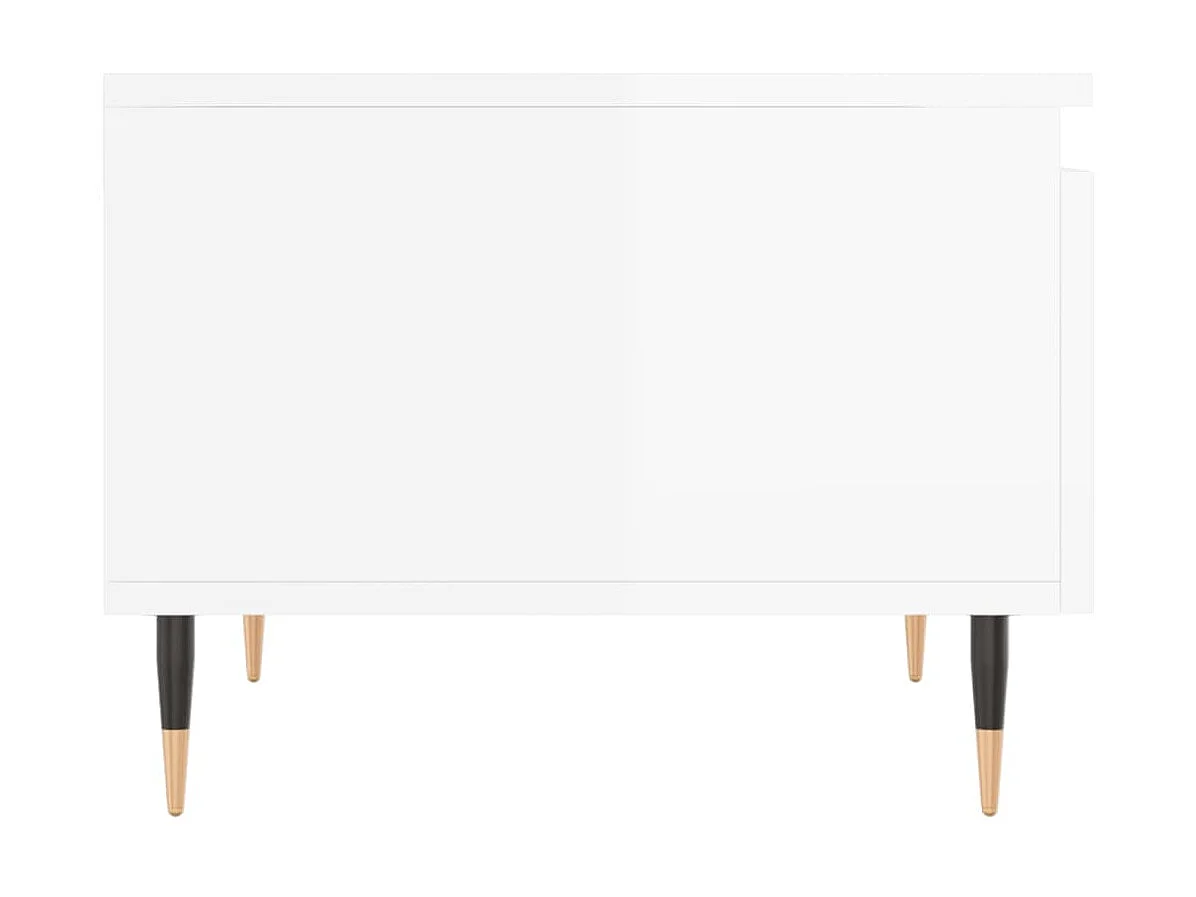 Tables basses 2 pcs blanc brillant 50x46x35cm bois d'ingénierie