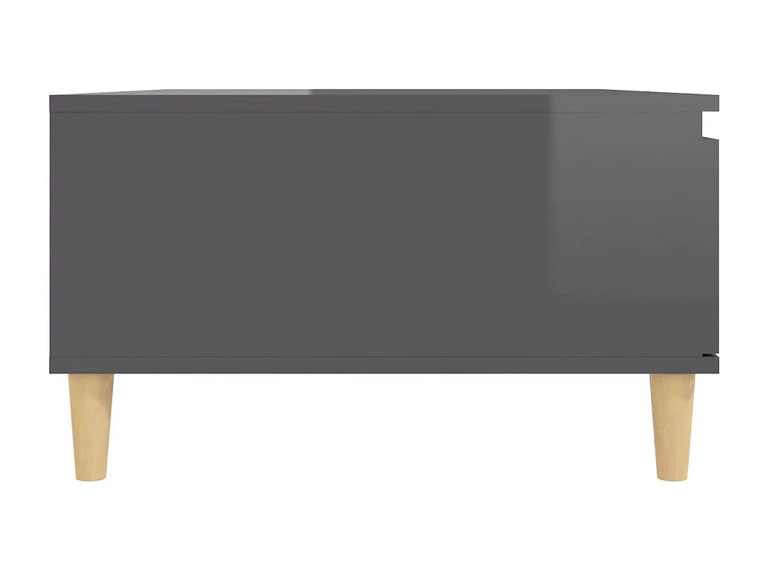 Gold Salontafel Glanzend grijs 90x60x35 cm Spaanplaat