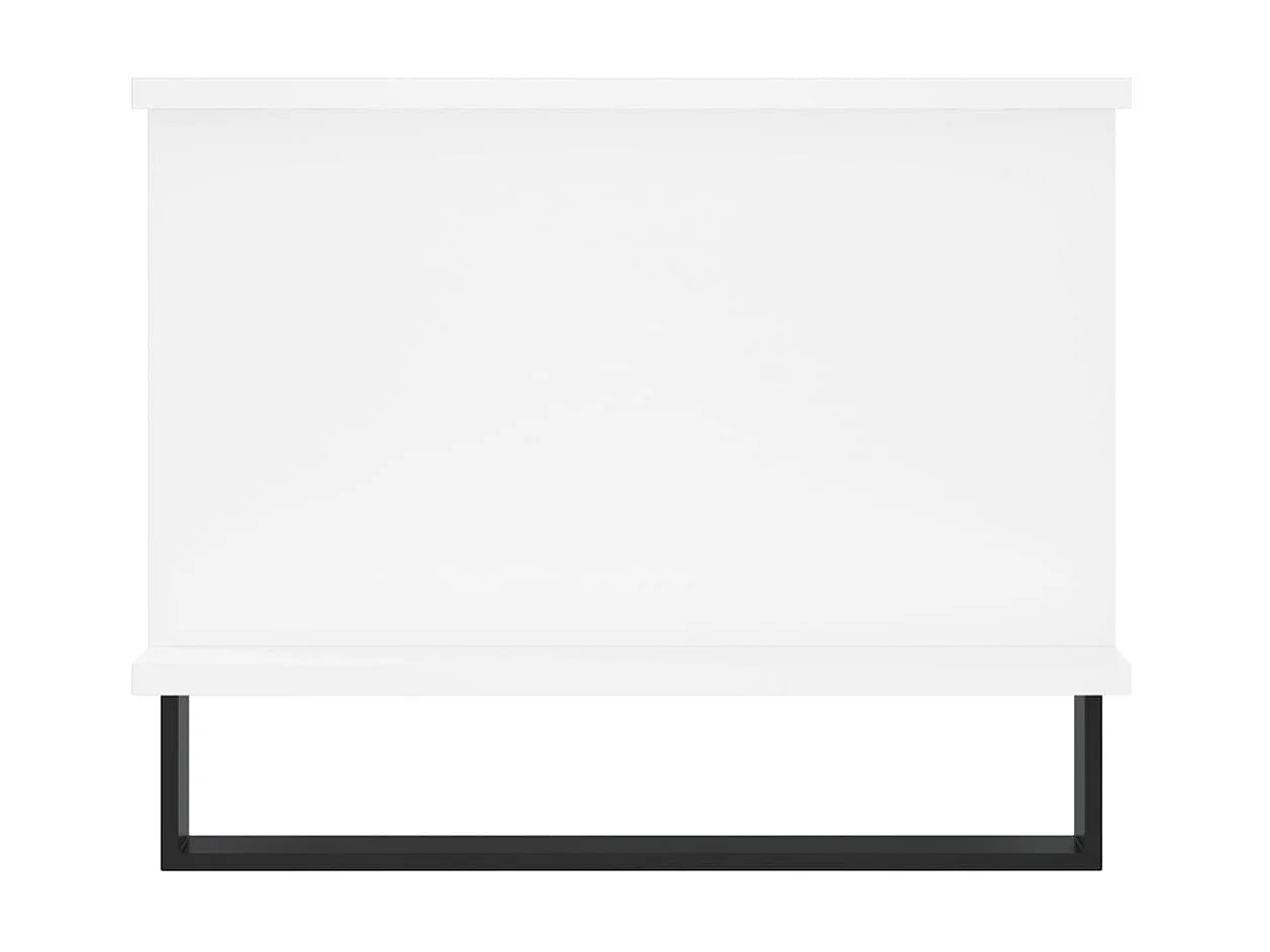 Table basse blanc 90x50x40 cm bois d'ingénierie