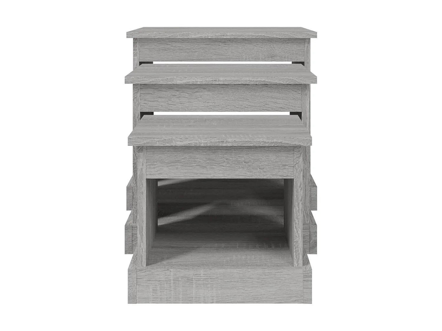 Tables gigognes 3 pcs sonoma gris bois d'ingénierie