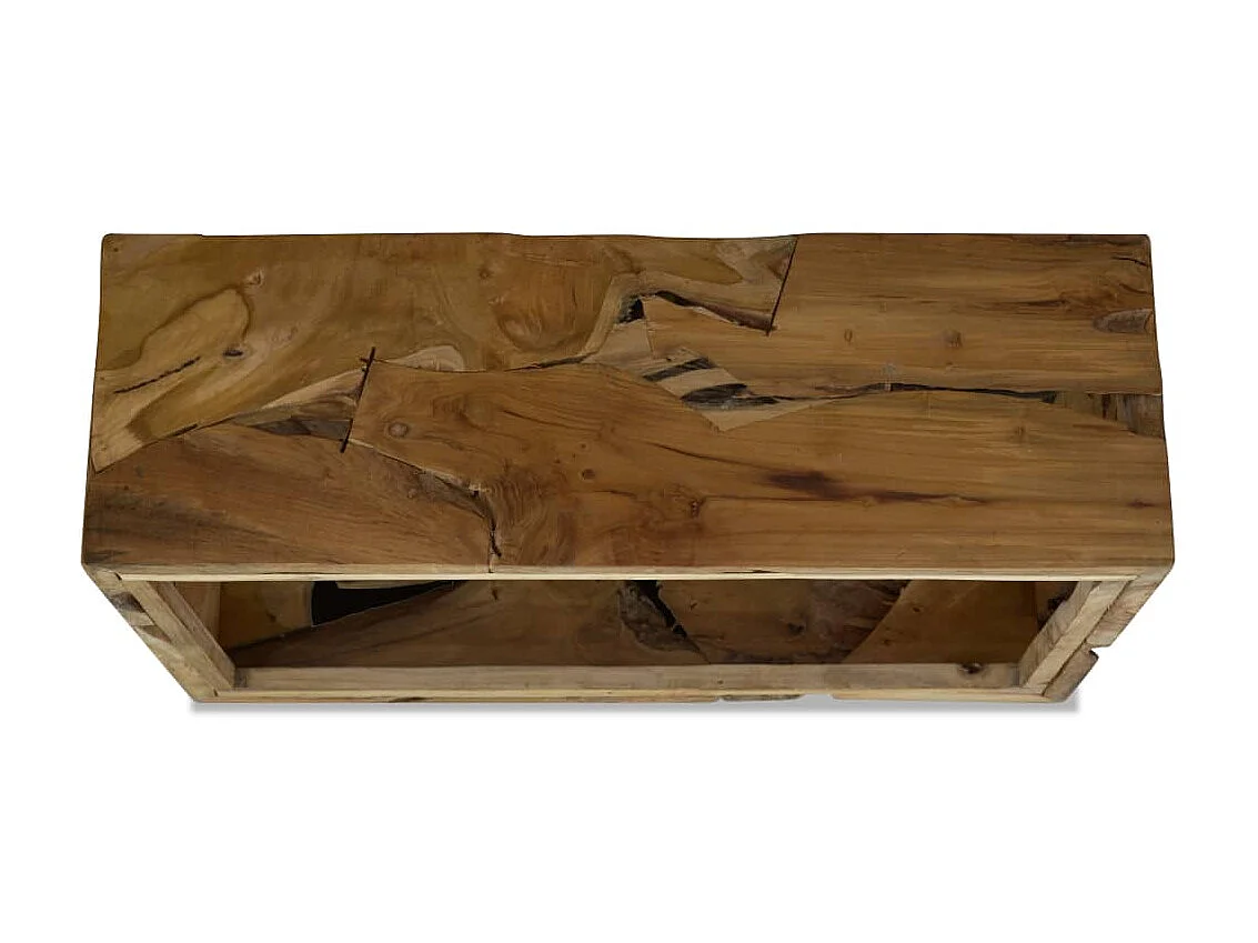 Tavolino Gold 90x50x30 cm Vero Teak Marrone