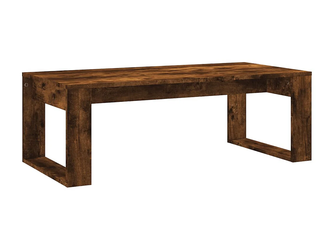 Table basse chêne fumé 102x50x35 cm bois d'ingénierie