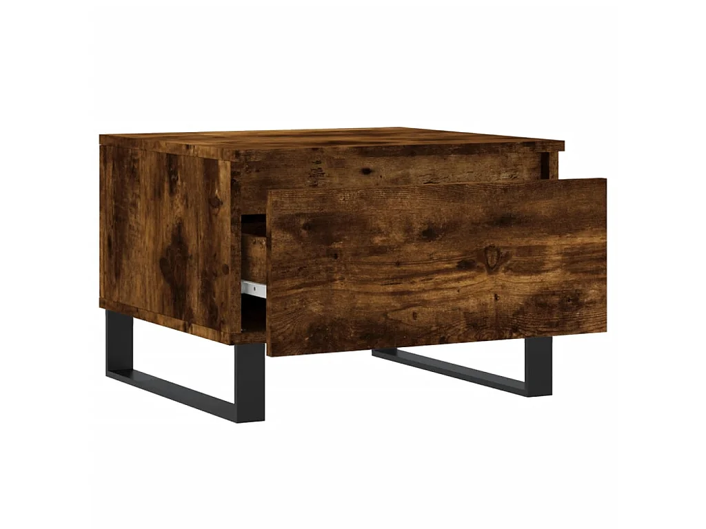 Tavolini Gold 2 pezzi in rovere affumicato 50x46x35 cm in multistrato