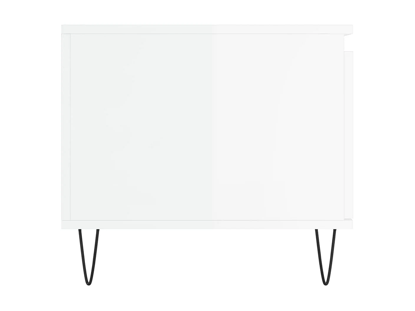 Tavolino Gold Bianco lucido 100x50x45 cm MDF