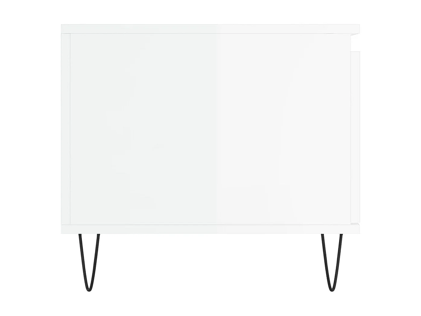 Table basse Blanc brillant 100x50x45 cm Bois d'ingénierie