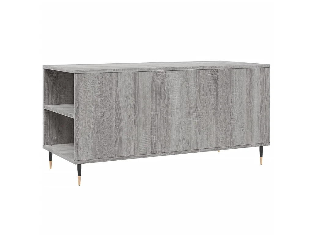 Tavolino grigio Gold Sonoma 102x44,5x50 cm in derivati del legno