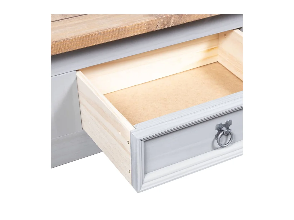 Table basse Pin mexicain Gamme Corona Gris 100x55x45 cm