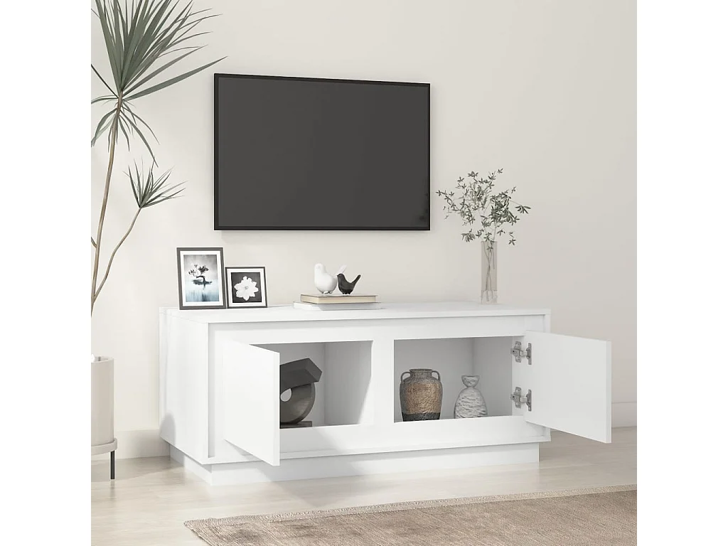 Tavolino Gold Tavolino in MDF bianco lucido 102x50x44 cm