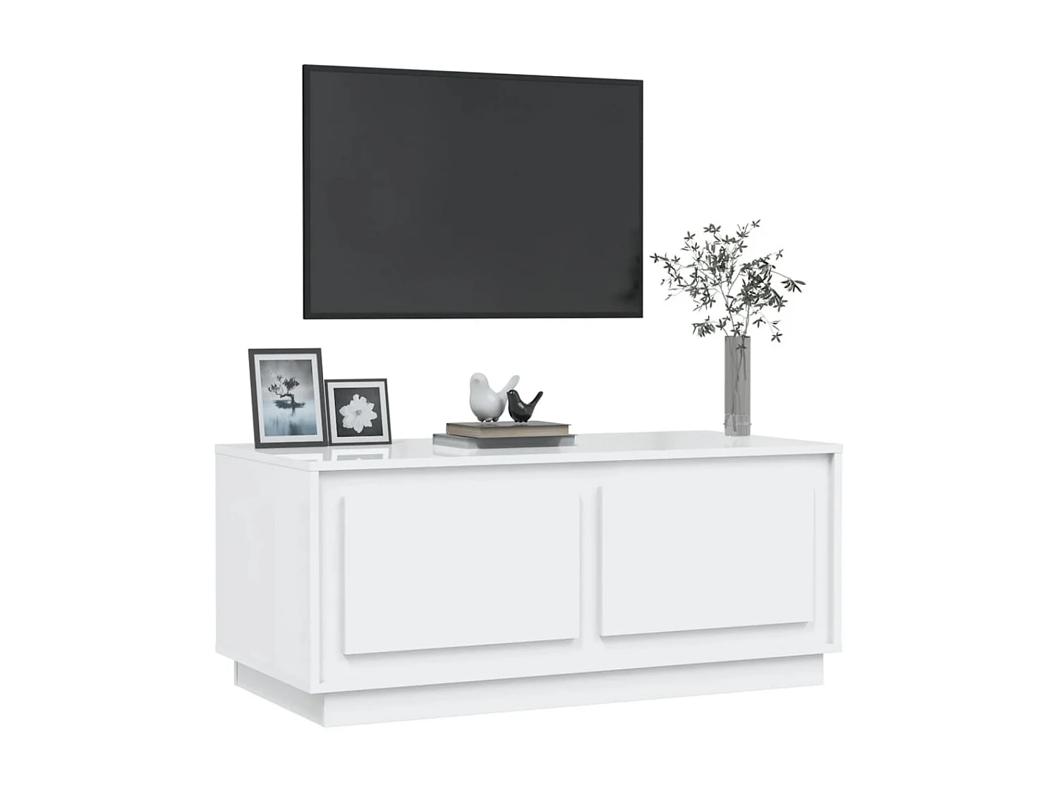 Tavolino Gold Tavolino in MDF bianco lucido 102x50x44 cm