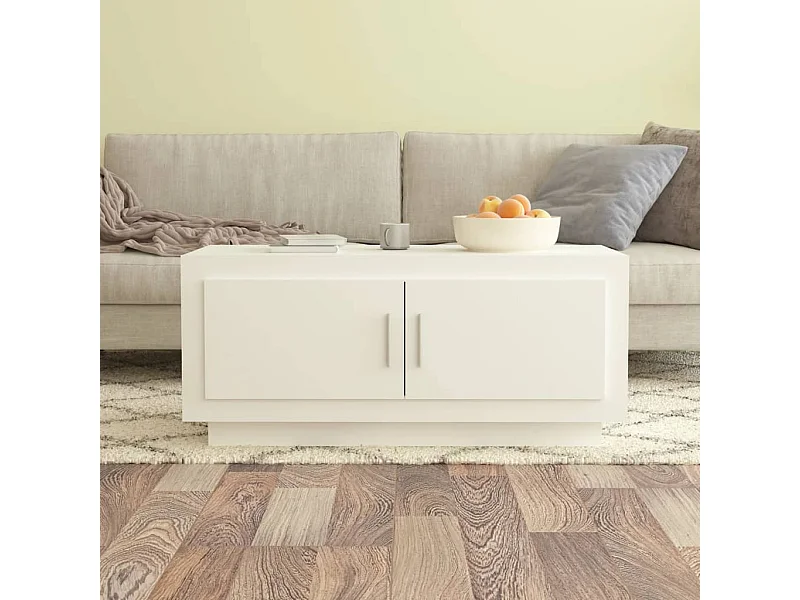 Mesa de centro dourada branca 102x50x45 cm Madeira trabalhada