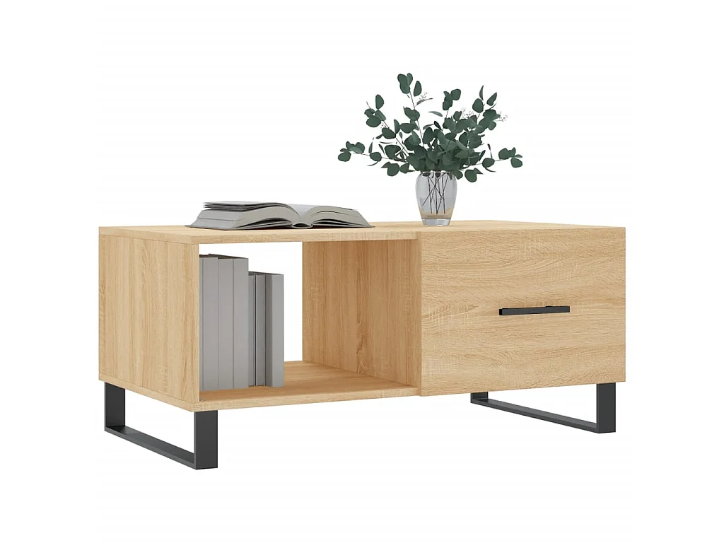 Table basse chêne sonoma 90x50x40 cm bois d'ingénierie