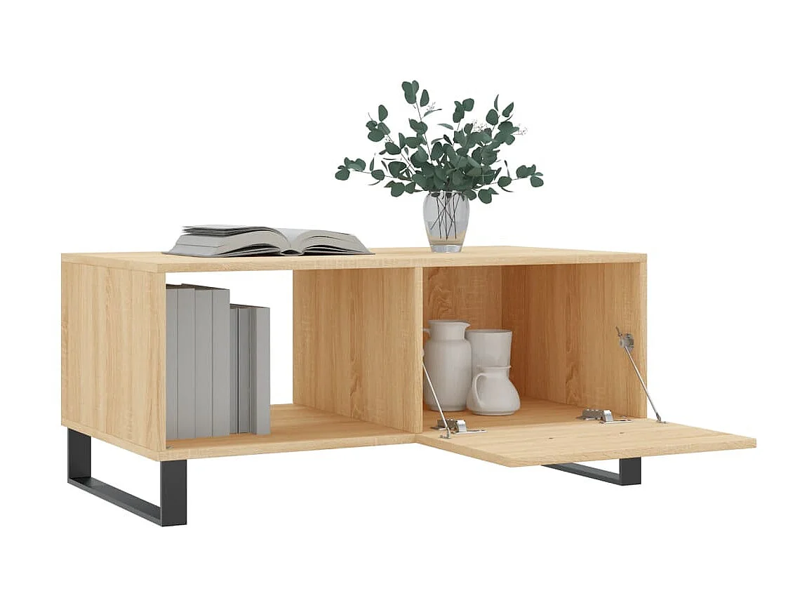 Table basse chêne sonoma 90x50x40 cm bois d'ingénierie