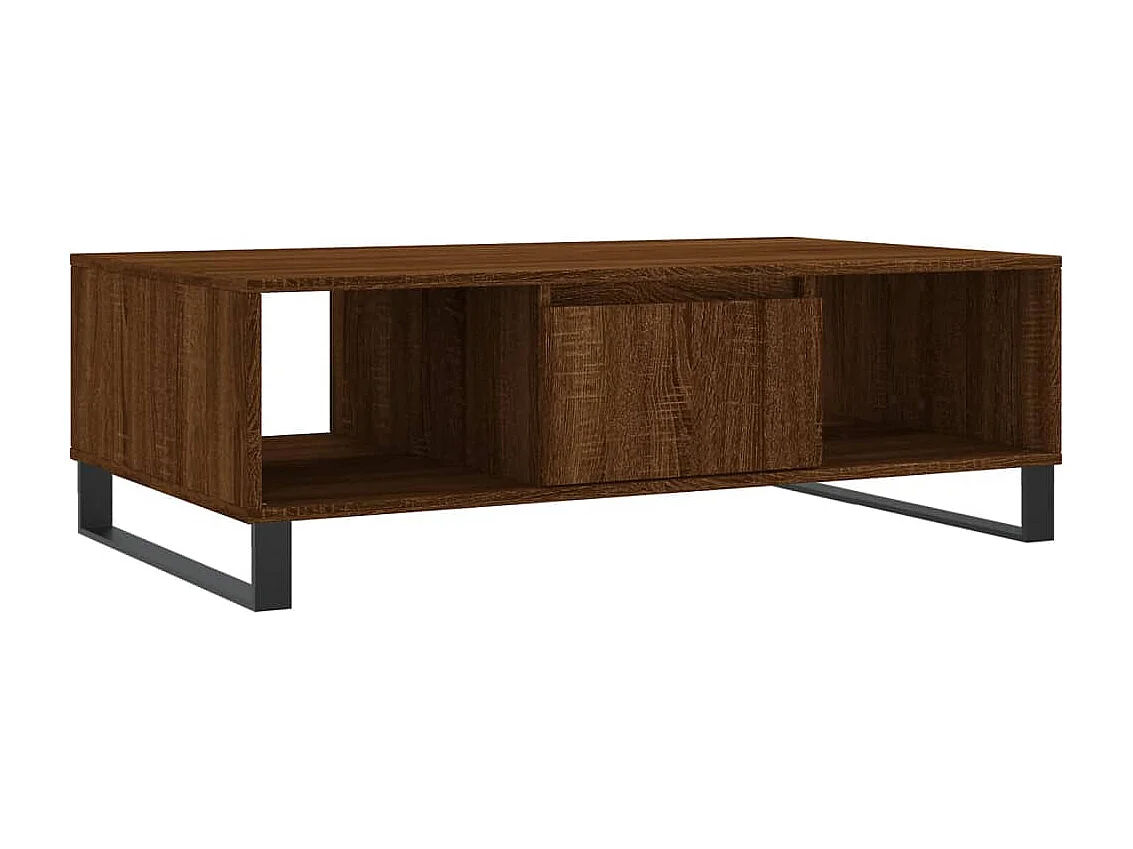 Table basse chêne marron 104x60x35 cm bois d'ingénierie