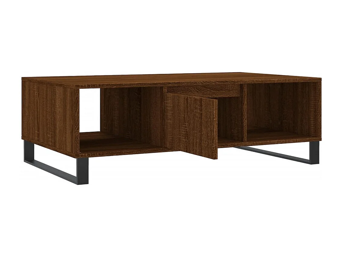 Table basse chêne marron 104x60x35 cm bois d'ingénierie