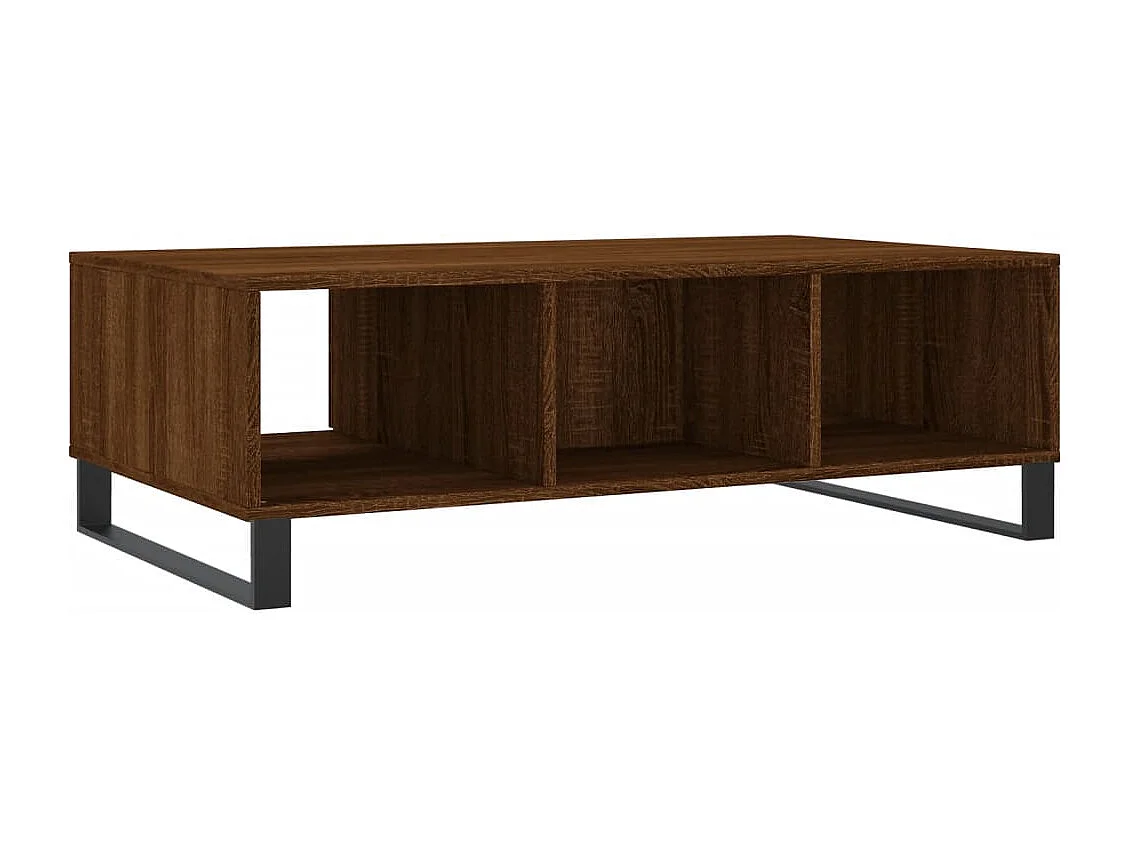 Table basse chêne marron 104x60x35 cm bois d'ingénierie