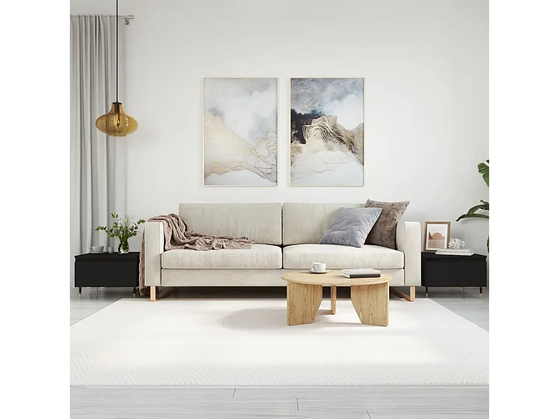 Mesas de centro Gold 2 piezas madera contrachapada negra 50x46x35 cm