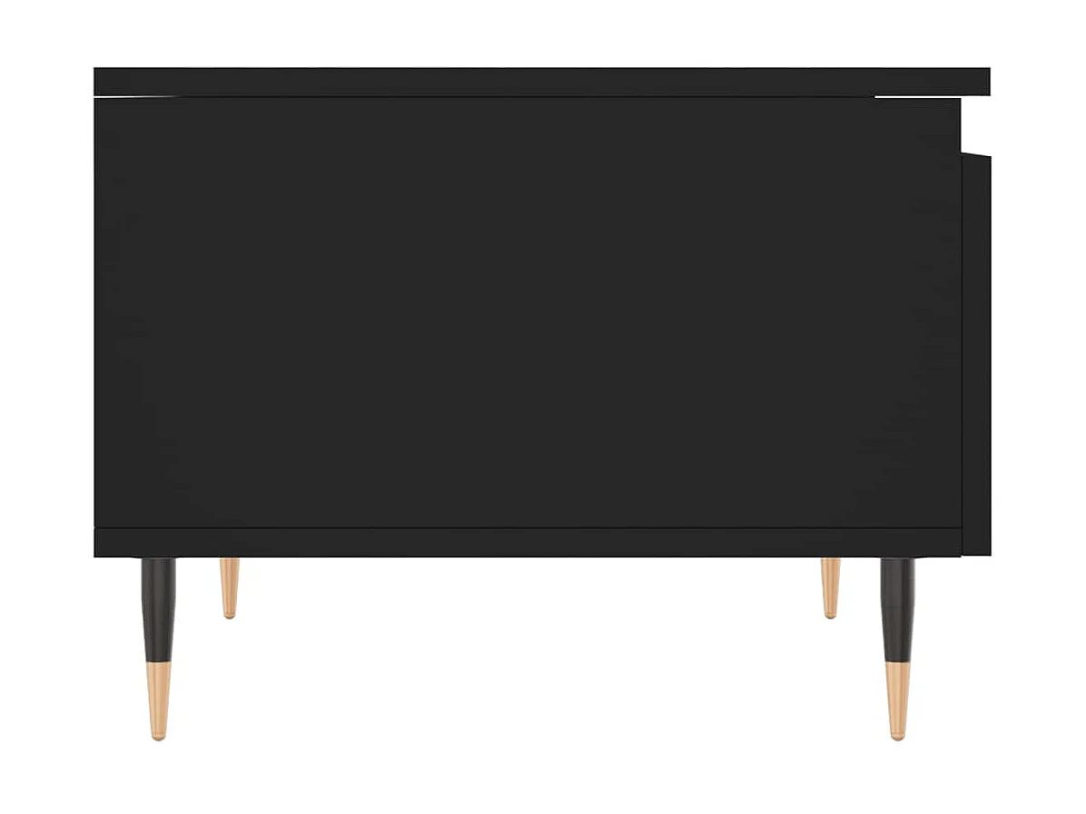 Tavolini Gold 2 pezzi neri 50x46x35 cm in MDF