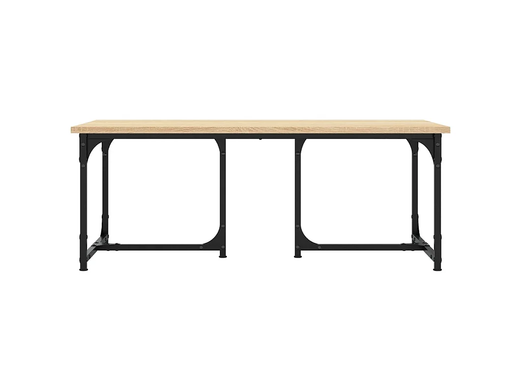 Gold Couchtisch Sonoma-Eiche 90x50x35 cm Holzwerkstoff