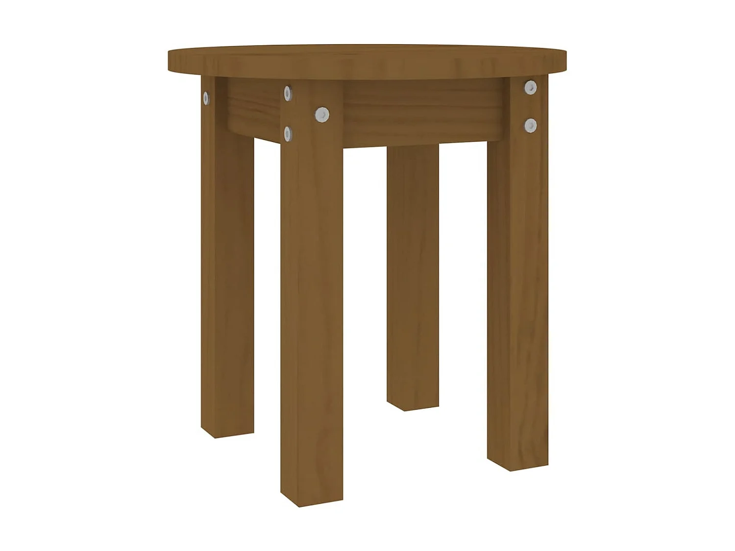 Table basse Marron miel Ø 35x35 cm Bois massif de pin