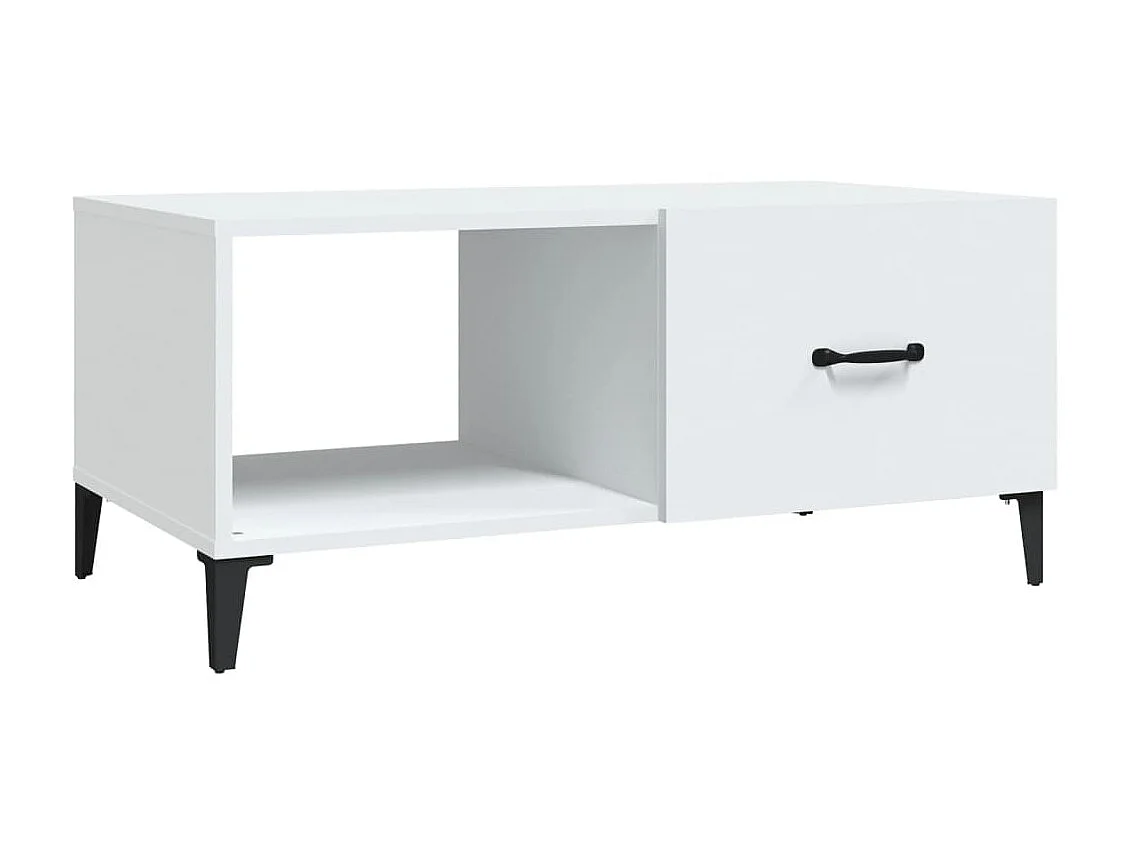 Mesa de centro Gold blanca 90x50x40 cm de madera contrachapada