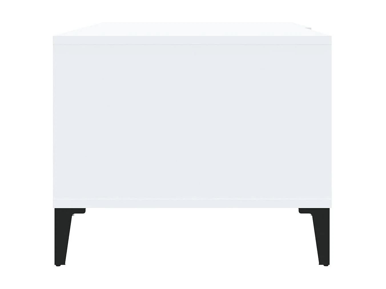 Mesa de centro dourada branca 90x50x40 cm madeira projetada