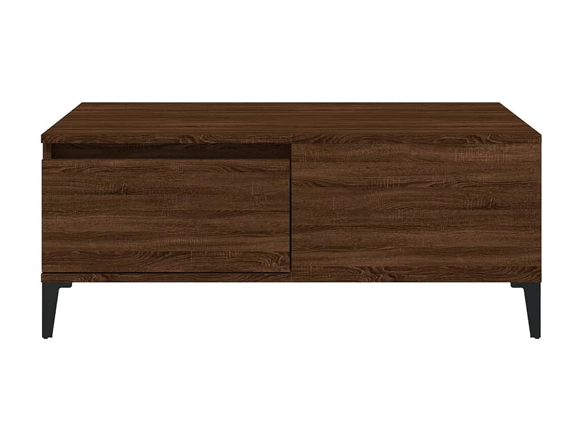 Mesa de centro Gold Roble marrón 90x50x36,5 cm Madera contrachapada