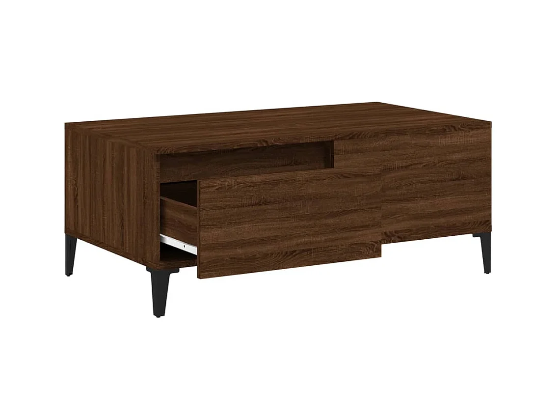 Gold Salontafel Bruin eiken 90x50x36,5 cm Bewerkt hout