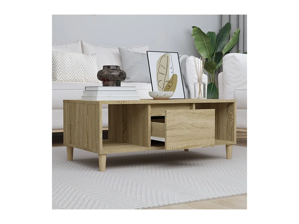 Table basse Chêne sonoma 90x50x36,5 cm Bois d'ingénierie