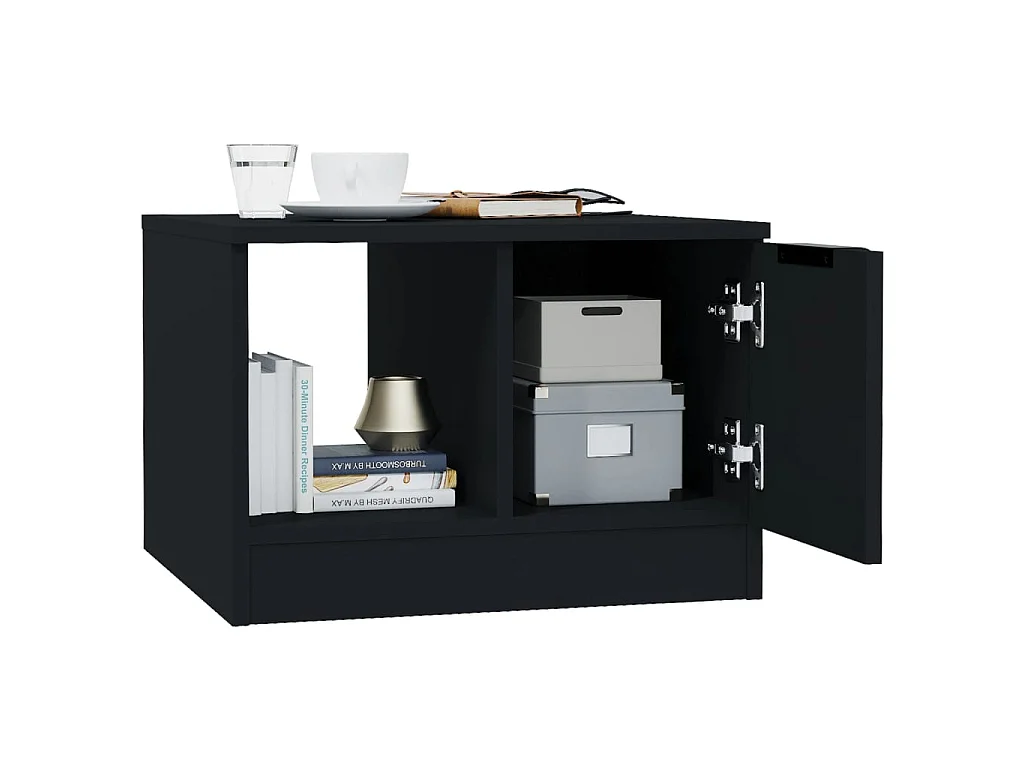 Tavolino Gold Nero 50x50x36 cm MDF