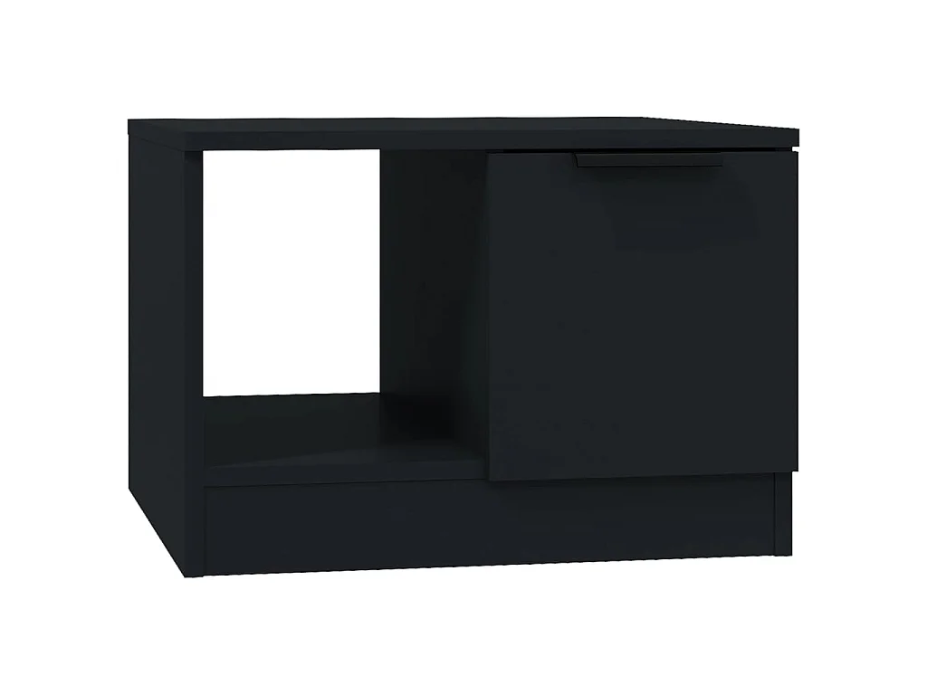 Goldfarbener Couchtisch Schwarz 50x50x36 cm Holzwerkstoff