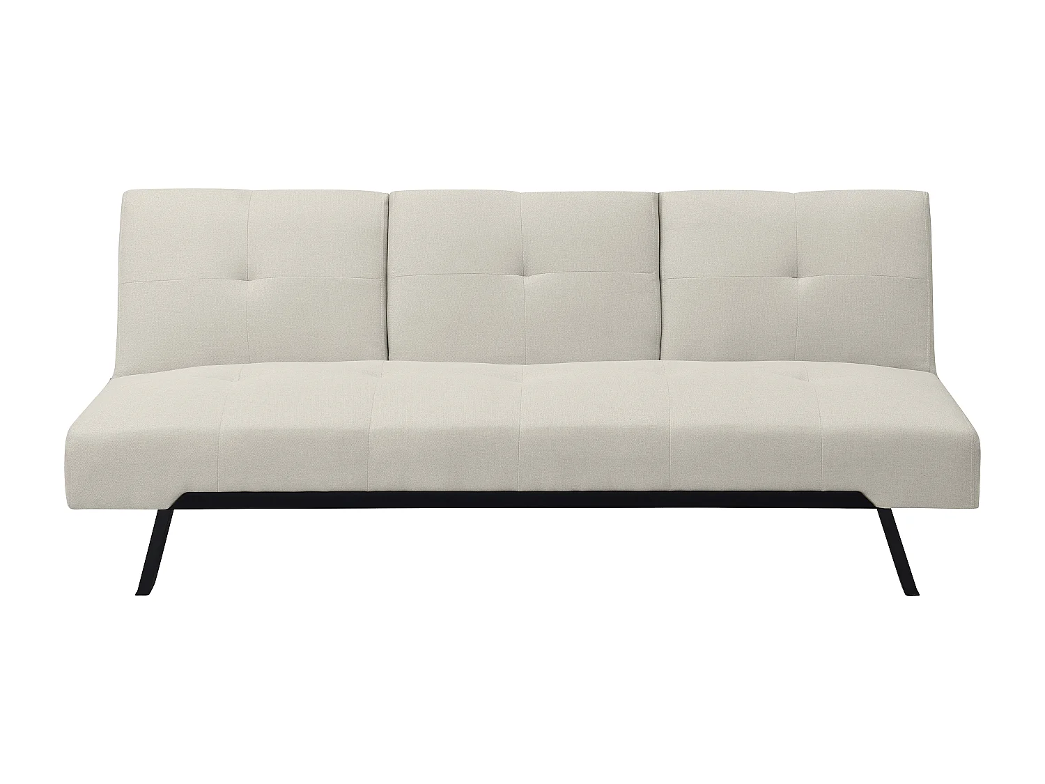 Bäddsoffa med klicklack-funktion i beige tyg med fällbart mittparti PRAGUE II