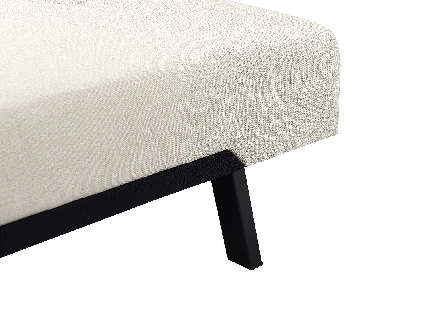 Bäddsoffa med klicklack-funktion i beige tyg med fällbart mittparti PRAGUE II