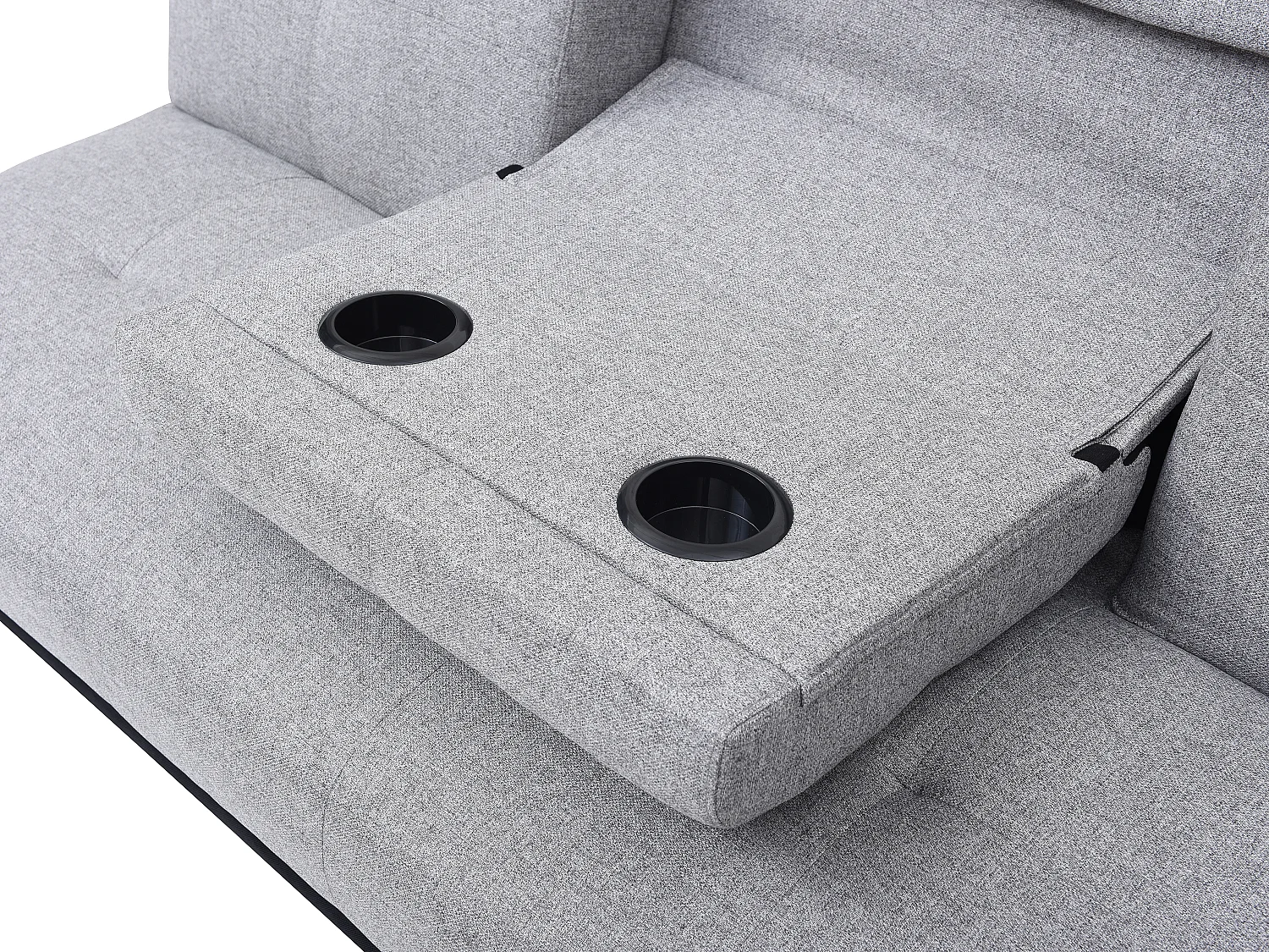 Bäddsoffa clic-clac tyg med fällbart ryggstöd grå PRAGUE II