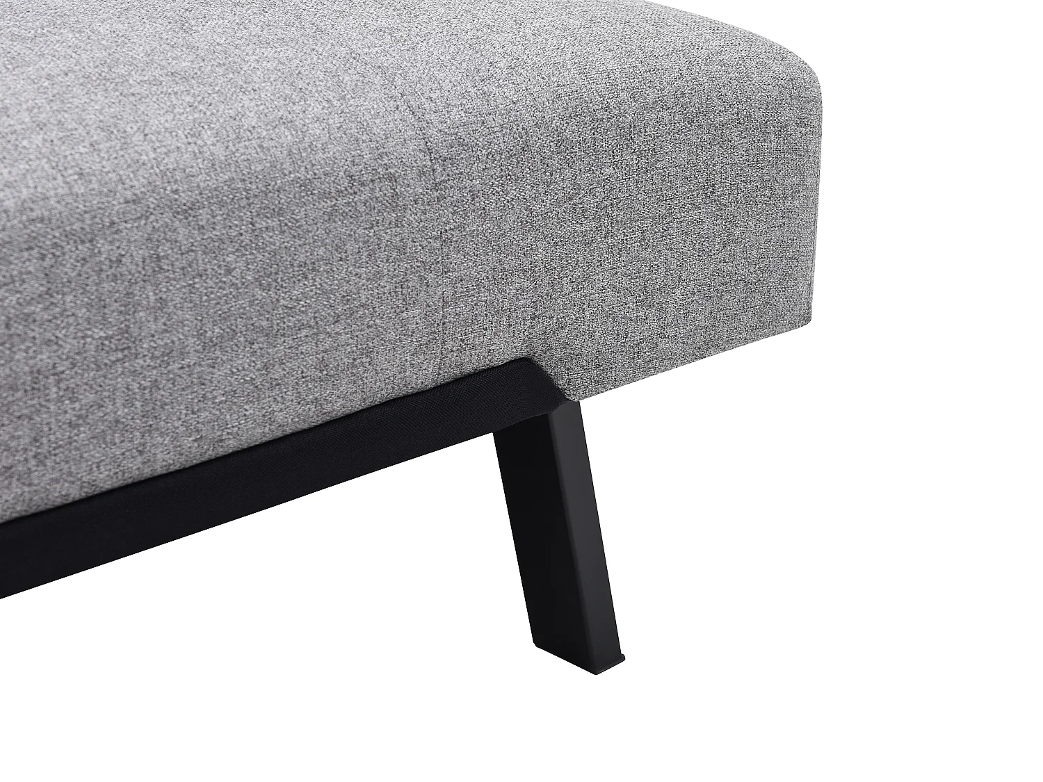 Bäddsoffa clic-clac tyg med fällbart ryggstöd grå PRAGUE II