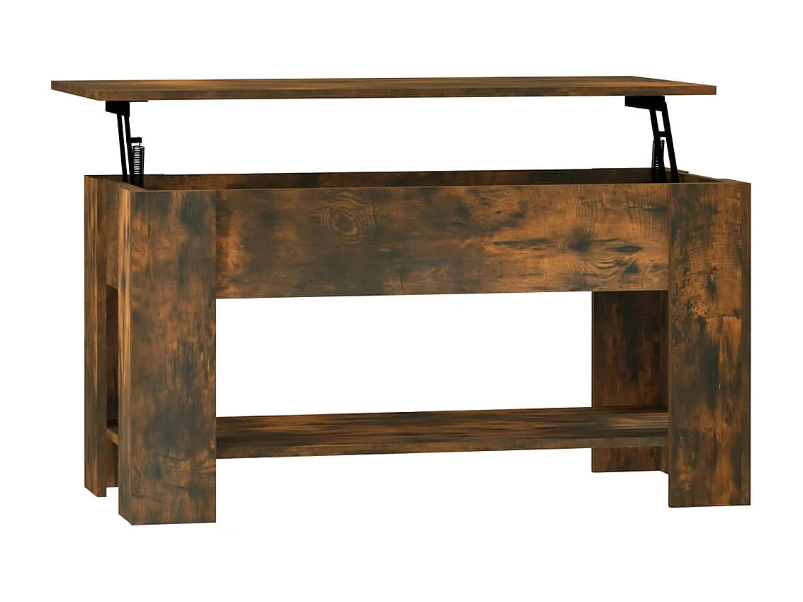 Mesa de centro dourada Carvalho fumado 101x49x52 cm Madeira artificial