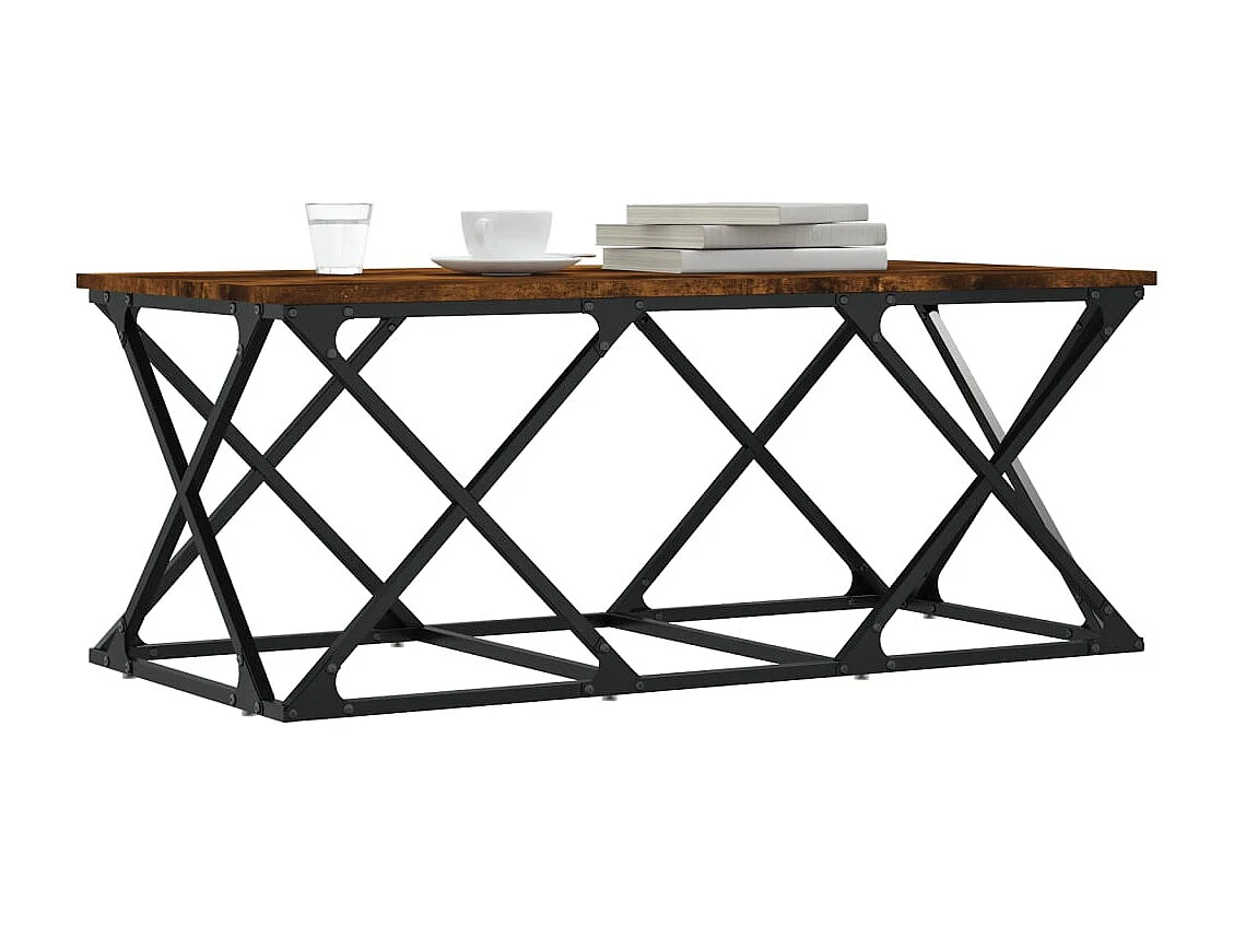Goud Gerookt eiken salontafel 100x49x40 cm samengesteld hout