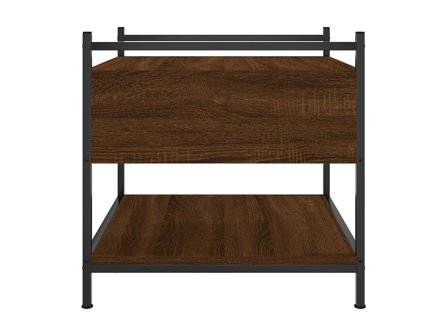 Mesa de centro roble Golden Brown 50x50x50 cm madera contrachapada