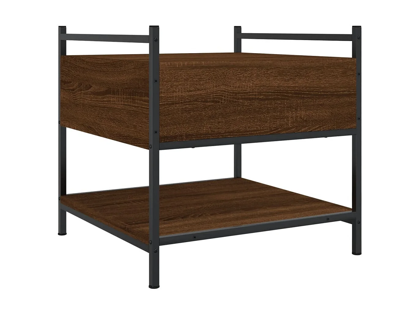 Mesa de centro roble Golden Brown 50x50x50 cm madera contrachapada