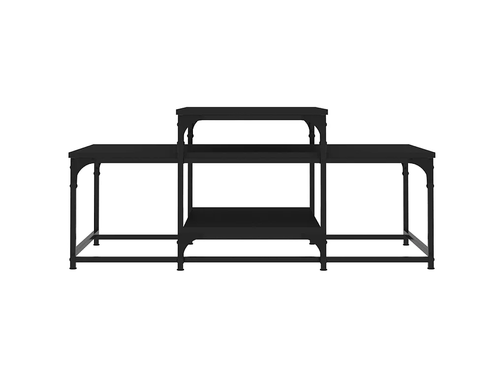 Tavolino Gold nero 102x60x45 cm in MDF