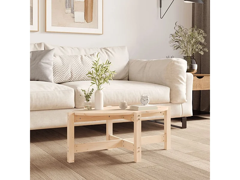 Tavolino Gold 87x48x35 cm Legno di pino massiccio