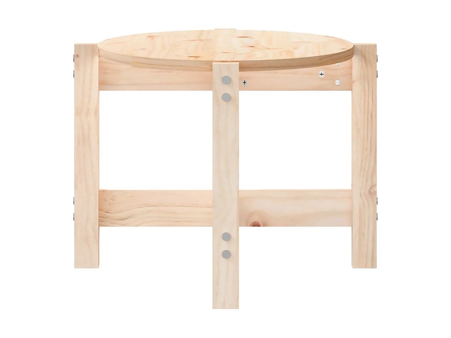 Mesa de centro dourada 87x48x35 cm Madeira maciça de pinho