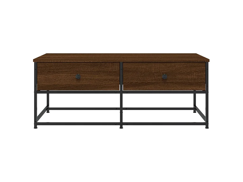 Mesa de centro roble Gold Brown 100x51x40 cm madera contrachapada