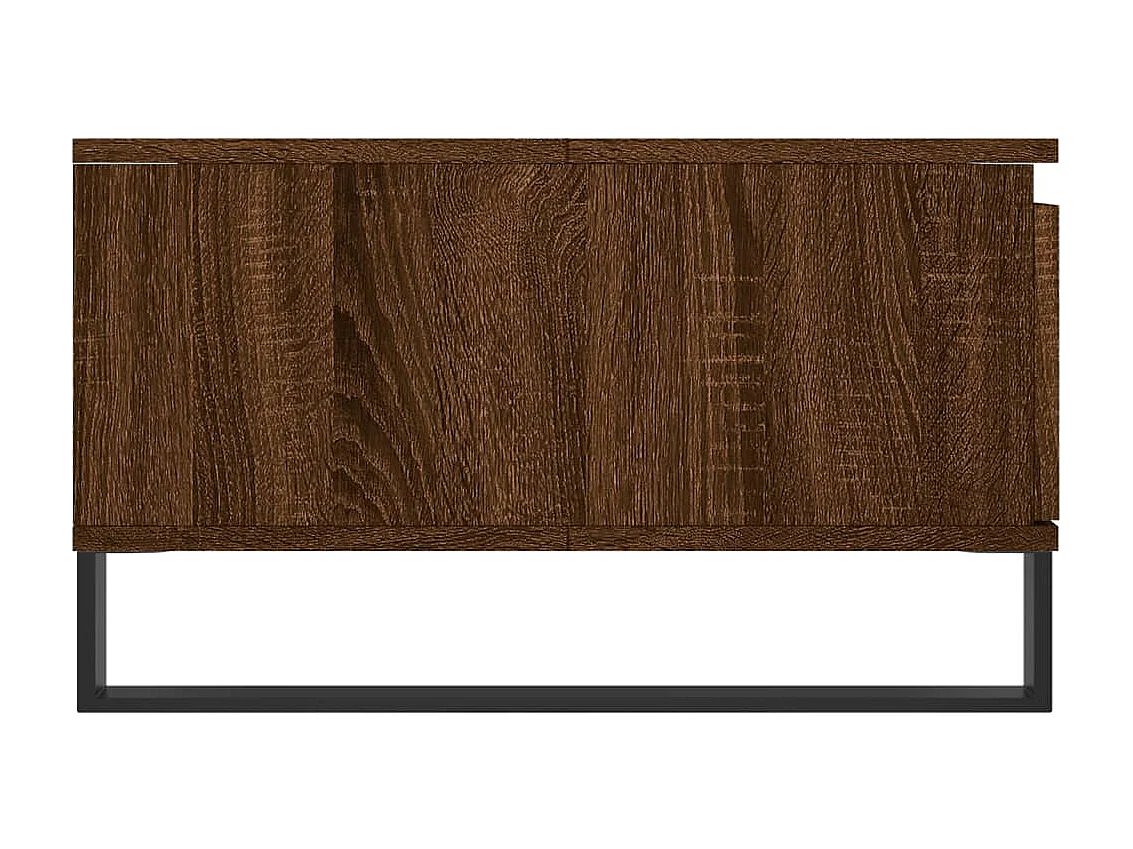 Mesa de centro roble Gold Brown 90x60x35 cm madera contrachapada