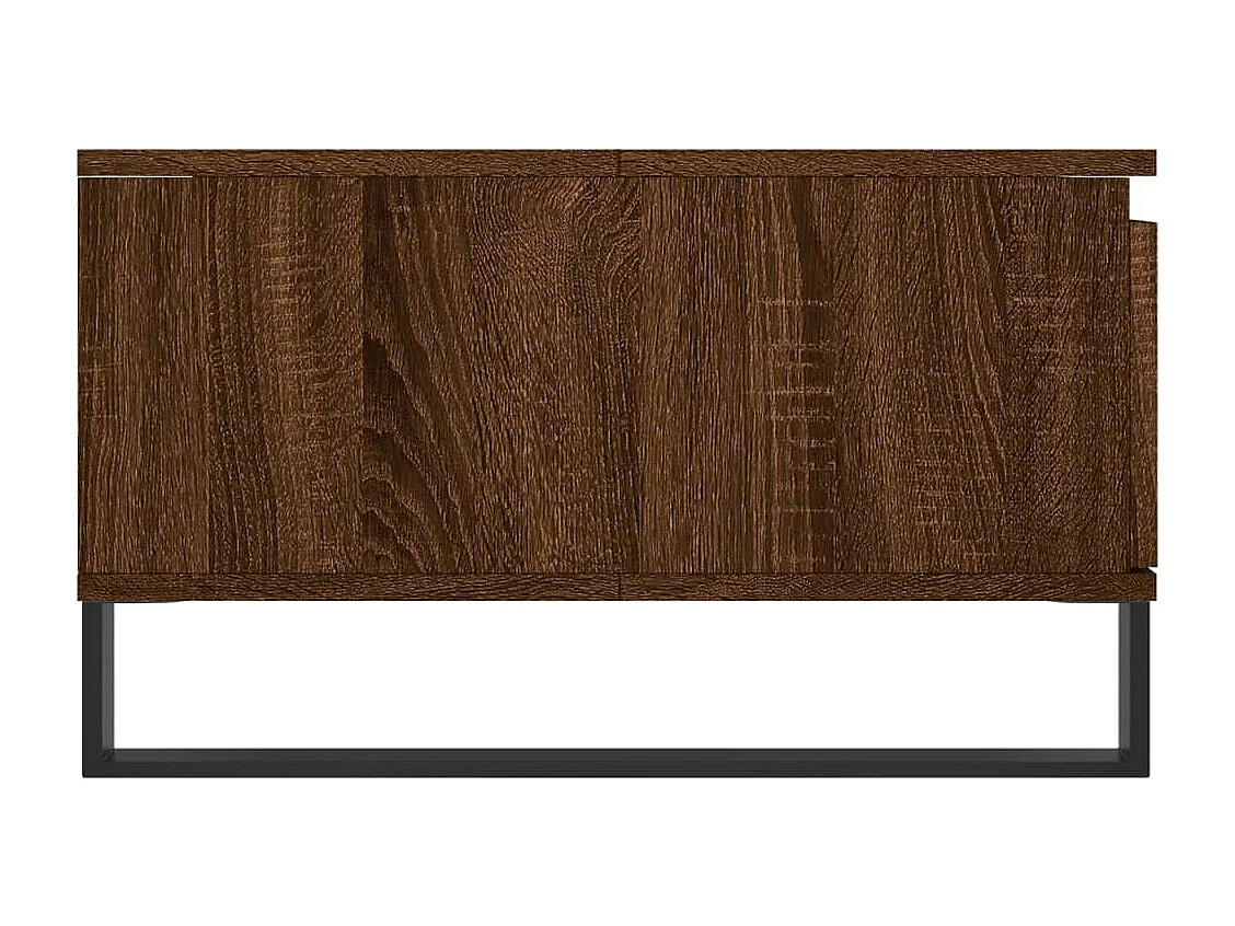 Table basse chêne marron 90x60x35 cm bois d'ingénierie
