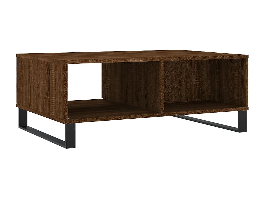 Table basse chêne marron 90x60x35 cm bois d'ingénierie