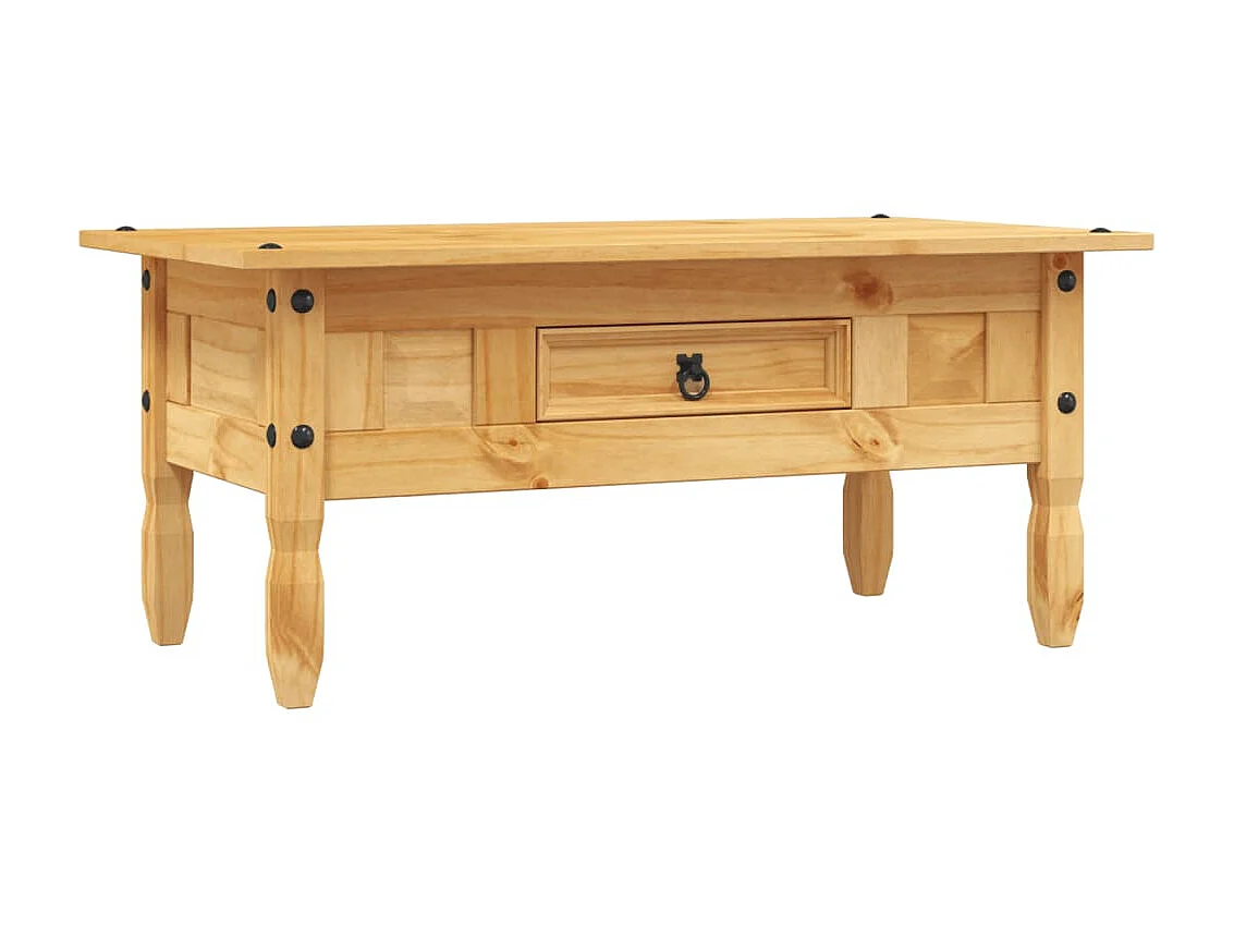 Tavolino da caffè dorato Gamma Corona in pino messicano 100 x 55 x 45 cm