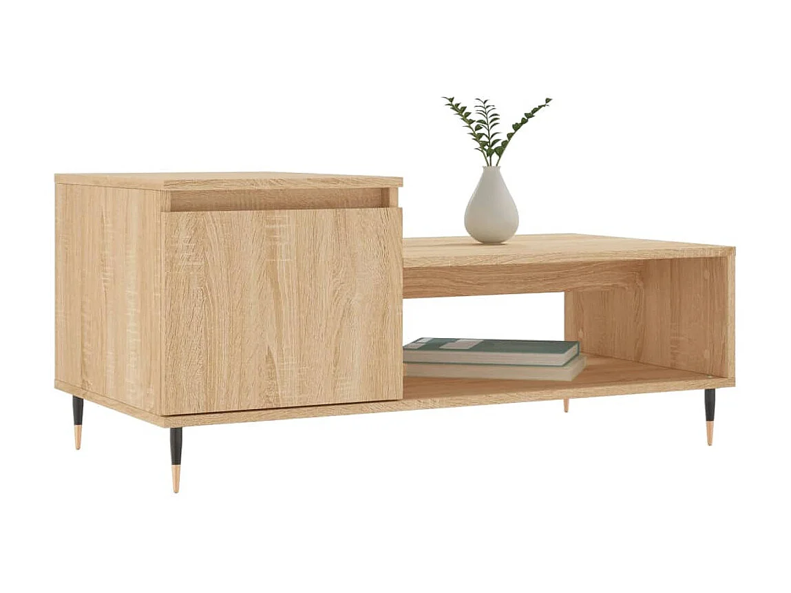 Gold Salontafel Sonoma eiken 100x50x45 cm Bewerkt hout