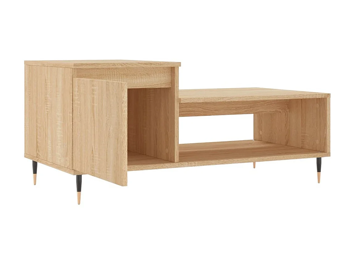 Gold Salontafel Sonoma eiken 100x50x45 cm Bewerkt hout
